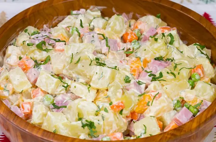 Receta de ensalada blanca navideña - Comidas Peruanas Receta de ensalada blanca navideña - Comidas Peruanas