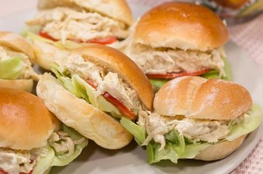 Receta de sándwich de pollo desmenuzado